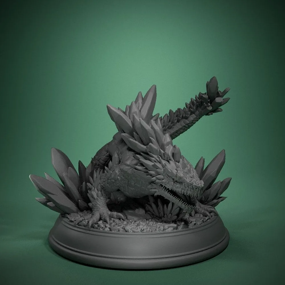 Crystal Lizard Board Game Chess Piece Model Ornaments 3D Printed Soldier Figures DIY Self-assembly Painting Figurines 45mm view 3