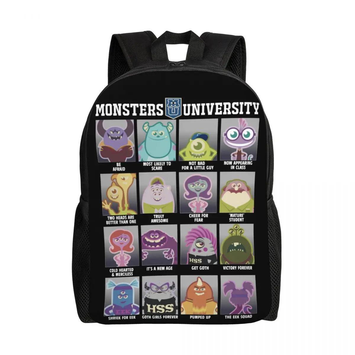 

Custom Monsters University Yearbook Laptop Backpack Men Women Basic Bookbag for College School Students Bag