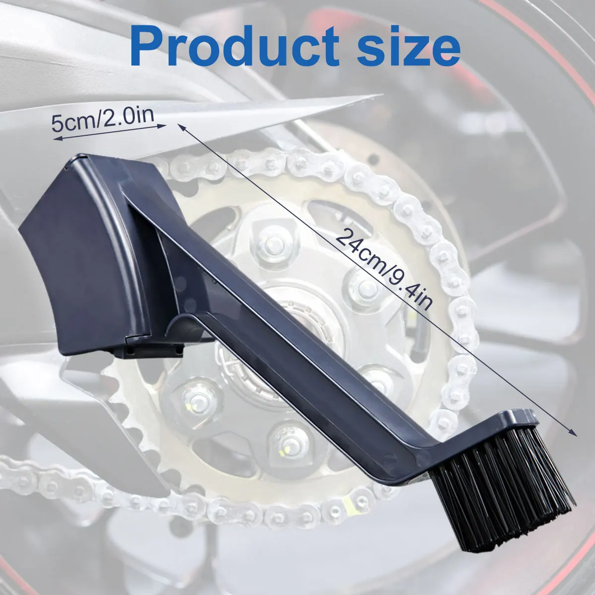 Motorcycle Bike Chain Cleaner Double Heads Bicycle Cleaning Brush Reusable Bike Sprocket Gears Brush Cleaner Tool for Small Gaps