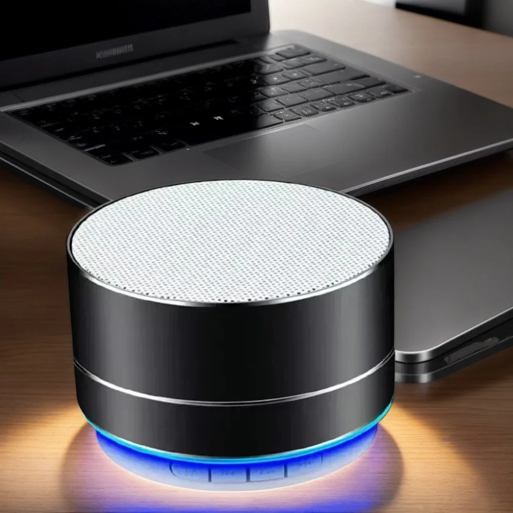 

Беспроводной Bluetooth-динамик A10 — мини-сабвуфер со стальной пушкой и подарочной картой (портативный и красочный)