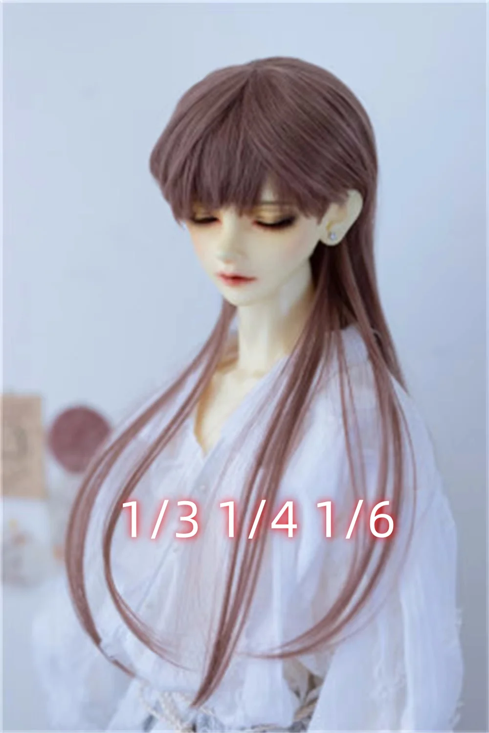 

Doll Men's Style Long Hair Wig Multicolor High Temperature Silk BJD/SD Golden Gray 1/3 1/4 1/6 In Stock BJD Doll Accessories