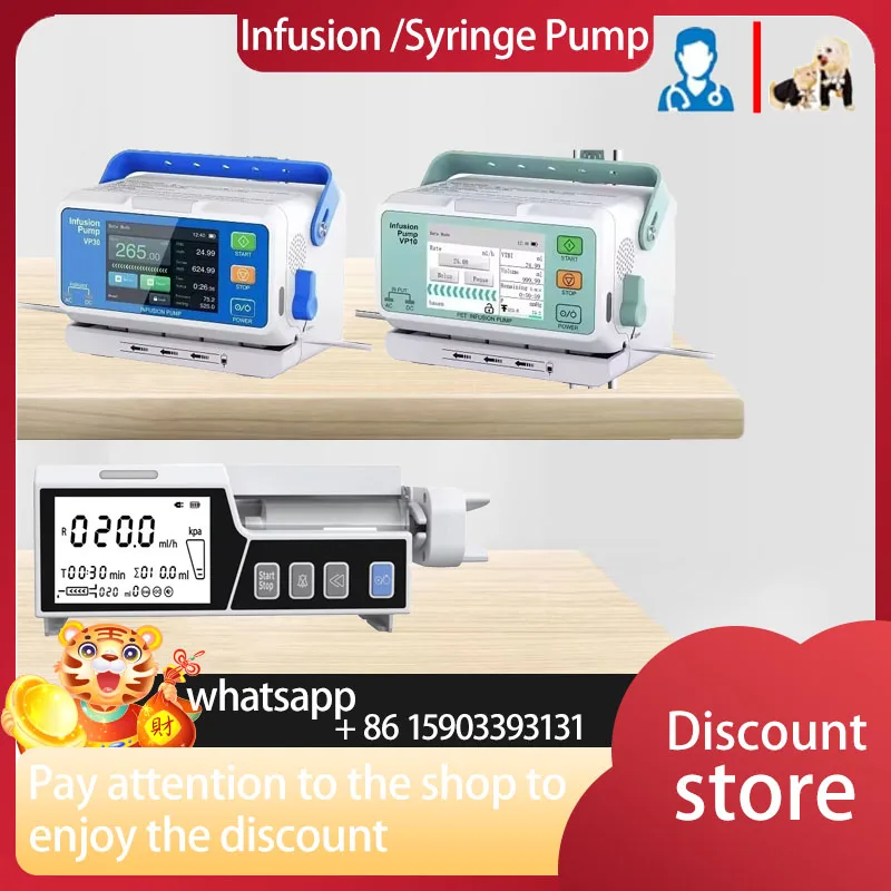 Stackable Type Human or Veterinary Use Syringe Pump Infusion pump LCD real-time Alarm Transfusion Heater