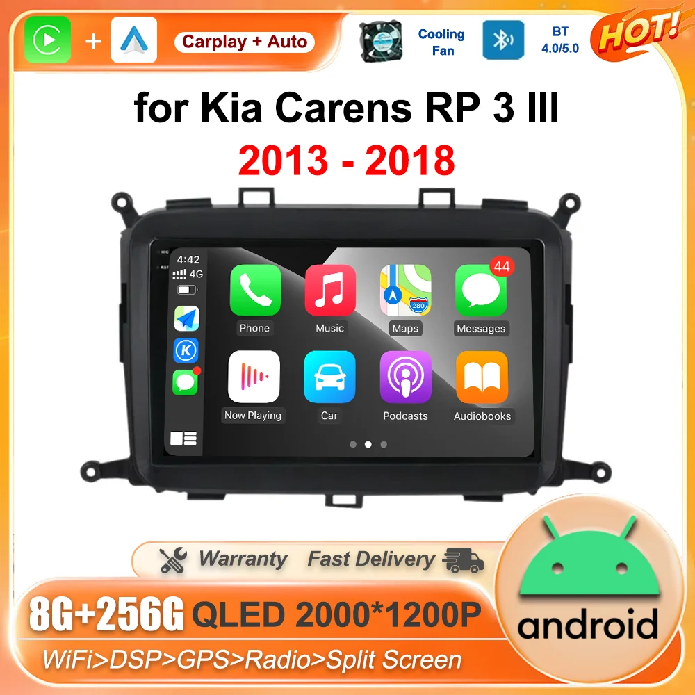 

Android OS GPS навигатор для Kia Carens RP 3 III 2013 - 2018 беспроводное Bluetooth 4G автомобильное радио мультимедийный аудиоплеер 9 дюймов