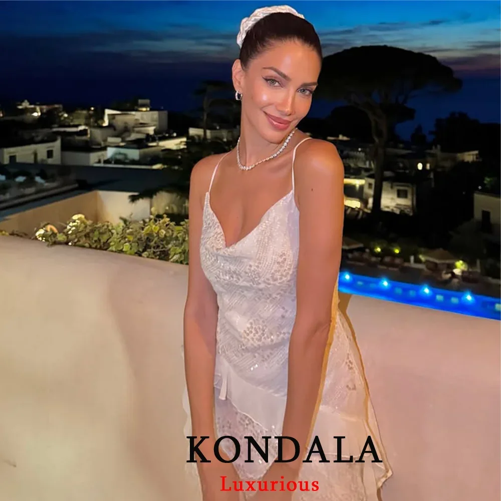 Abito da donna sexy chic Solid Cami Backless Paillettes a strati Mini abito corto Moda 2025 Autunno Evening Club Party Dress