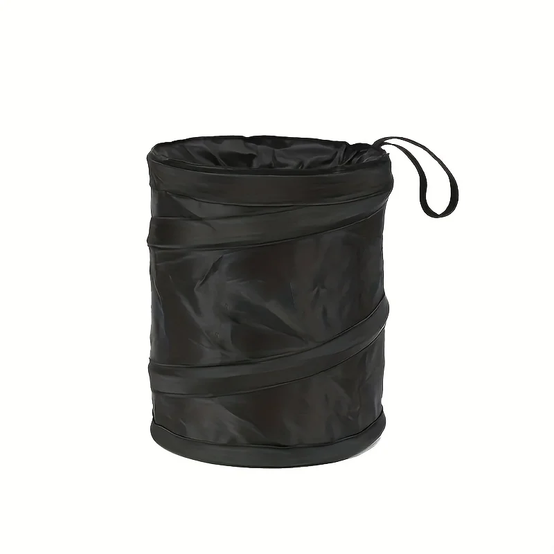 Car Trash Can Portable Durable Foldable Hanging Car Storage Bucket Chair Back Oxford Cloth Storage Bag Trash Can 1pc