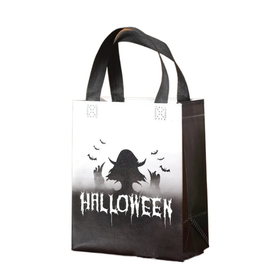 Trendy Devil Halloween Non-woven Handbag Cartoon Large Capacity Halloween Gift Bag Castle Bat Pumpkin Creative Bag Party