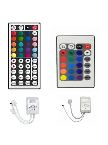 DC12V Led 컨트롤러 44 키 LED IR RGB 컨트롤러 상자 1 ~ 2 컨트롤러 IR 원격 조광기 RGB 3528 5050 LED 스트립 조명