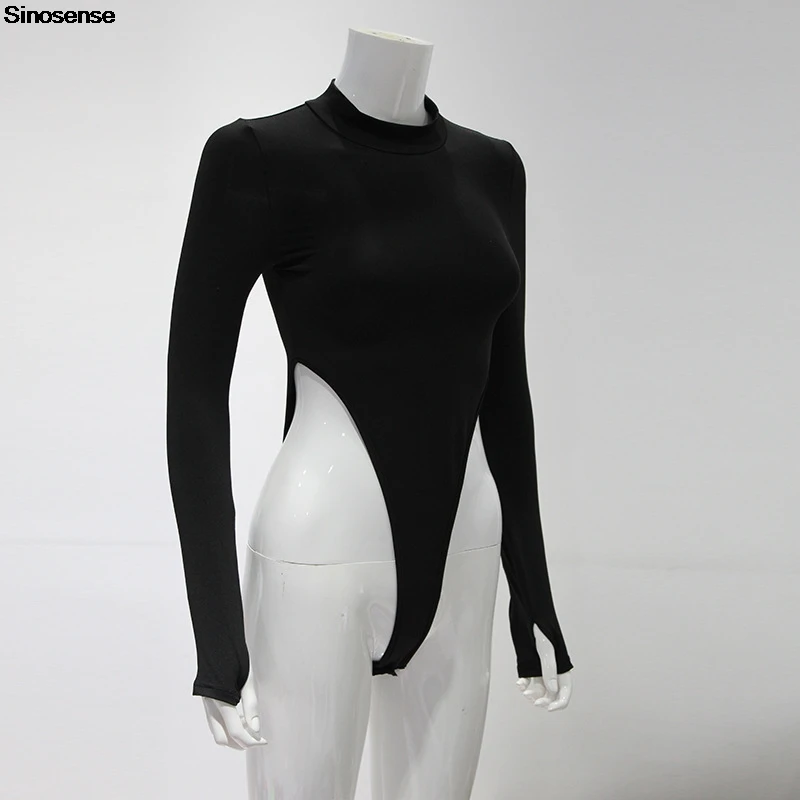 Women\'s Fall Fashion Long Sleeve Mock Neck Bodysuits Tops Going Out Body Suits Casual Daily Wear Night Club Party Basic Leotards