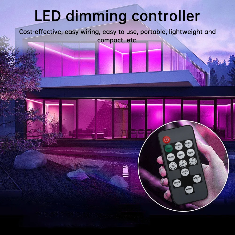 5-12V 14 Keys LED Module Controller Intelligent Head Rf Timer 7 Color Rgb Running Light Strip Controller Led Dimmer Controller