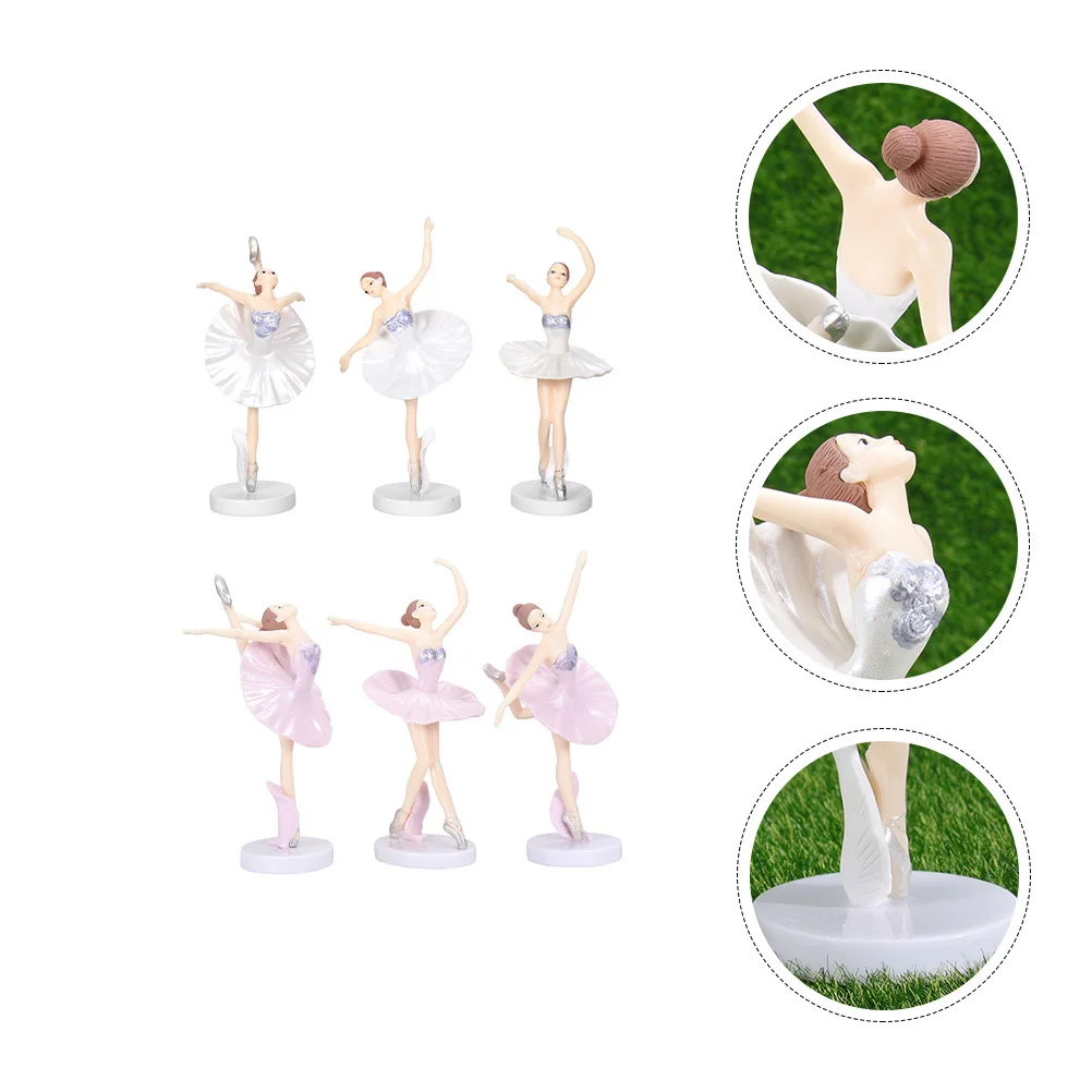 

6Pcs Ballet Girl Decor Creative Delicate Household Ballerina Ornament Elegant Chic Home Decoration Ballet Girl Decor