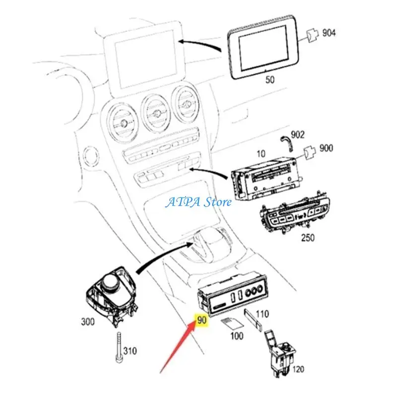 

U13C USB Port Socket Card Reader for W205 W213 W253 C180 C260 Auxiliary USB Socket
