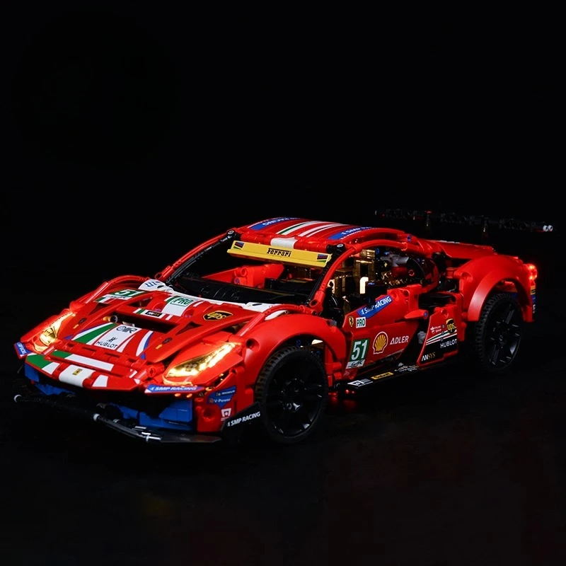 

Набор светодиодного освещения подходит для LEGO Ferrari 488 GTE AF Corse 51 42125, строительные блоки, кирпичи, набор игрушек для ламп «сделай сам», модель в комплект не входит