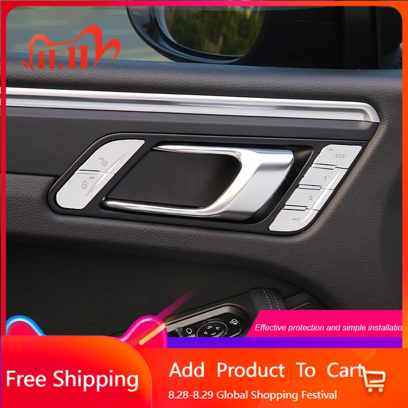 

Внутренние наклейки для Porsche Macan 2015 2016 2017 2018 2019 2020 2021 2022 2023 2024, кнопка разблокировки двери автомобиля, декоративная S