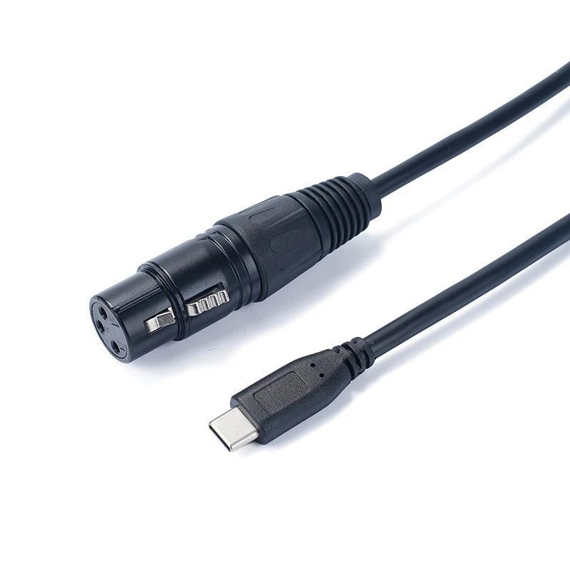 Cable de Audio tipo C a XLR macho/hembra para micrófono, consola mezcladora, amplificadores, mezclador, altavoces de Audio, IPad, portátiles y teléfonos