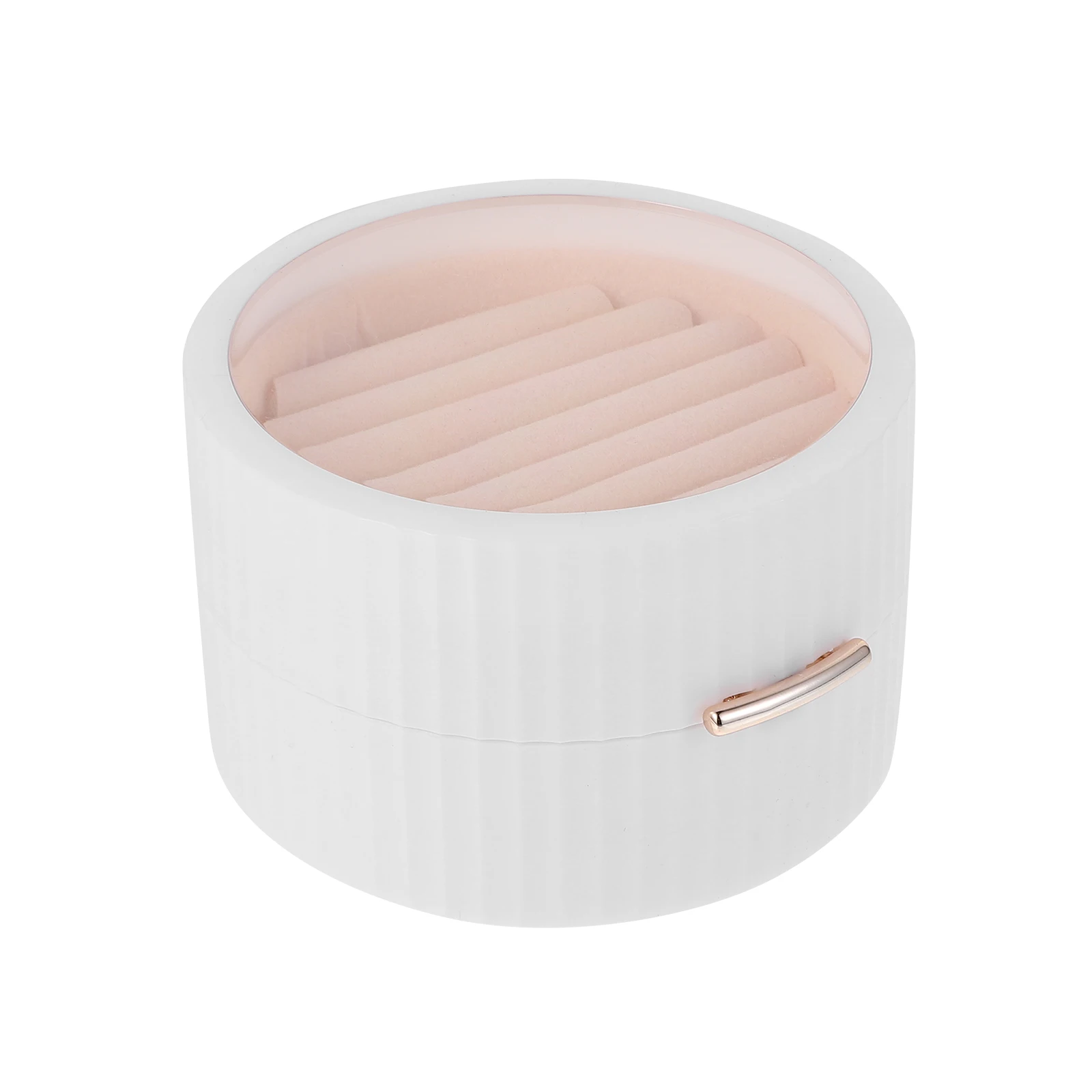 

Portable Jewelry Storage Box Transparent Window Organizer Case For Necklaces Earrings Rings Travel Supplies Space-Saving Visible