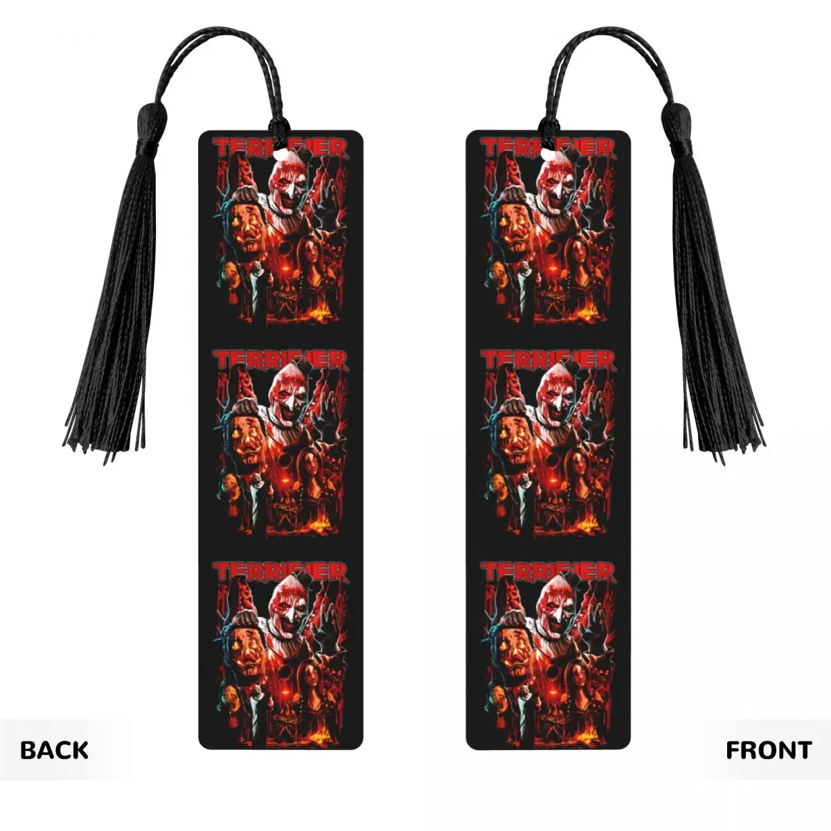 Bloody T-Terrifiers Bookmarks For Books Stationery Cute Scary Horror Movie Reading Accessory Perfect Students Gifts Book Mark