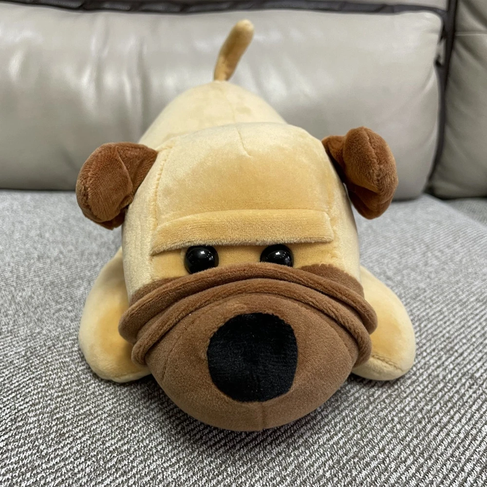 

31CM Shar-pei Plush Toy Cute Brown Pug Party Super Soft Silly Puppy Doll For Children's Christmas Birthday Gifts