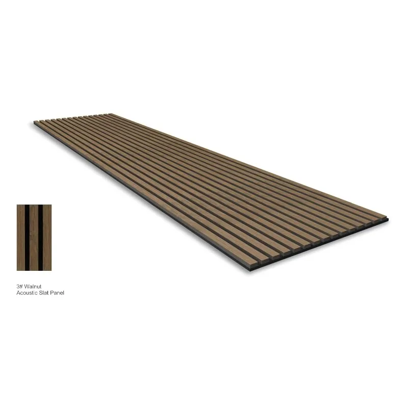 Sound Absorption Decorative Board Pet and Slatted Wood Veneer Acoustic Panel for Interor Wall and Ceiling