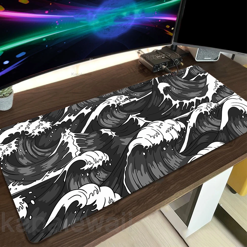 Japanse Stijl Grote Golf Van Mousepad Grote Muis Pad Snelheid Toetsenbord Pads Computer Gamer Bureau Mat Kantoor Rubber Tafel Tapijt