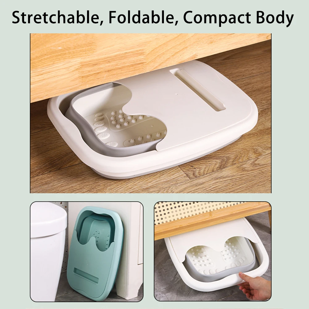 Portable Foot Soaking Basin For Travel Space-Saving Foldable Design After-work Stress Relief