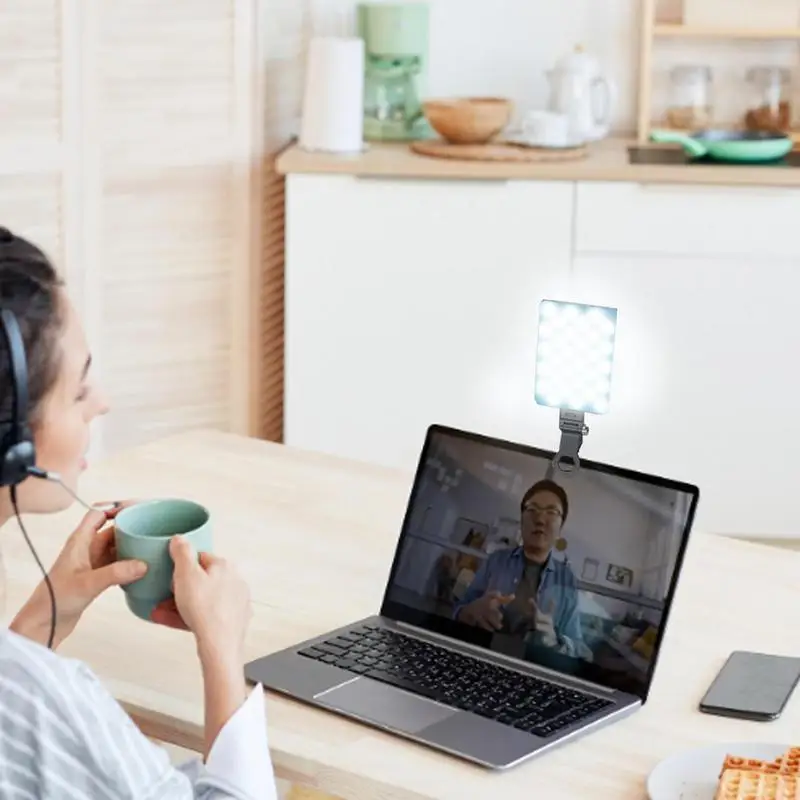 Clip Fill Video Light For Phone 3-Mode Video Selfie Light For Pictures USB Recharging Phone Lights For Selfies Conference Live