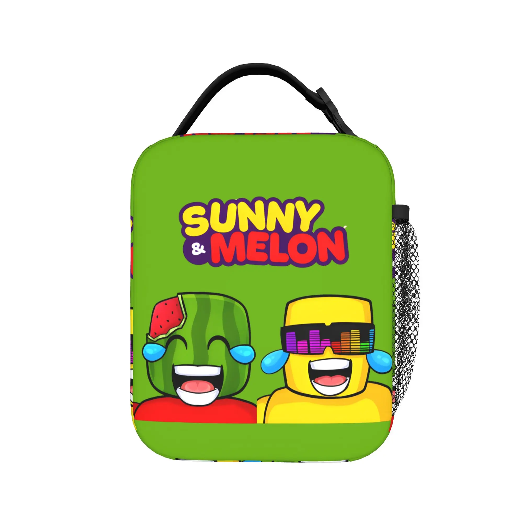 Sunny And Melon Laughing Crying Cartoon Portrait Lunch Bag For Men  Office Lunch Box Casual Waterproof Thermal Lunch Bags