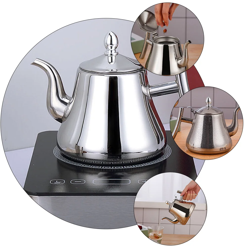 

Kettle Quick Boiling Water Filter Steel Teak Gift Stainless Stovetop Home