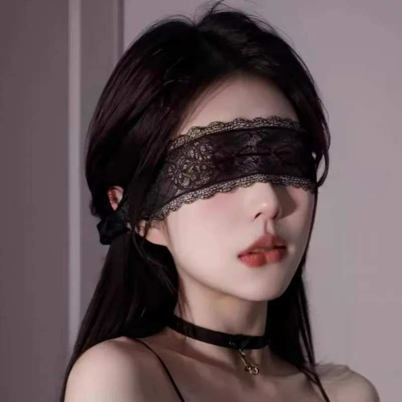 여성용 레이스 블랙 속이 비치는 눈가리개 패치 코스프레 의상 액세서리 붕대 스트랩 여성 파티 섹시 아이 커버