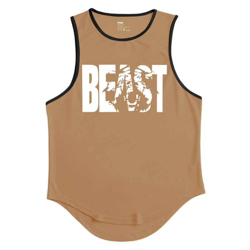 Gym Mens Mesh Casual Running Tank Top Fashion Fitness Sport Sleeveless Quick-drying Vest Workout Clothing Bodybuilding Singlets