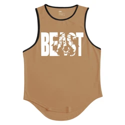 Gym Mens Mesh Casual Running Tank Top Fashion Fitness Sport Sleeveless Quick-drying Vest Workout Clothing Bodybuilding Singlets