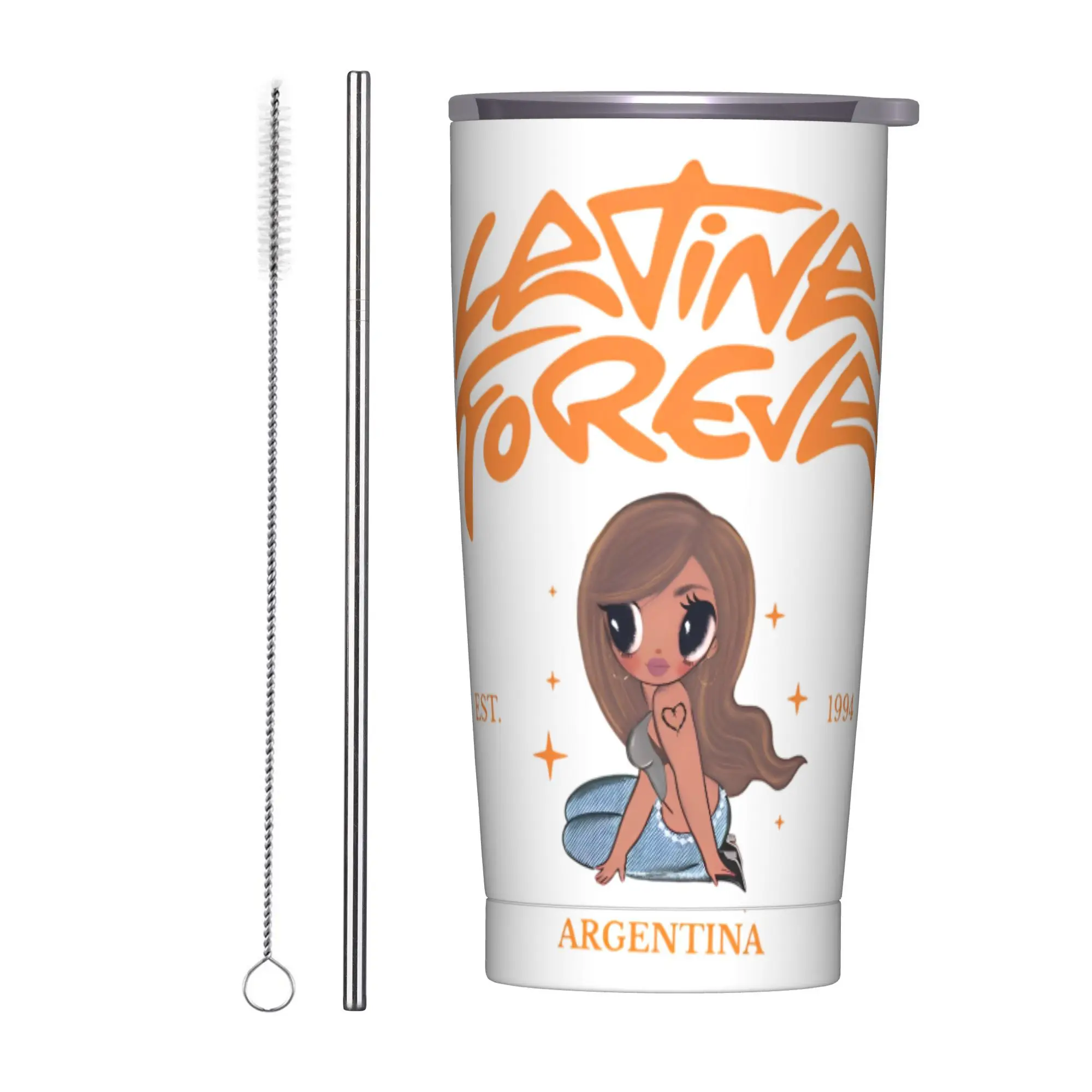 

Karol G Tropicoqueta Album Tumbler Vacuum Insulated Coffee Cups Stainless Steel School Mugs Water Bottle