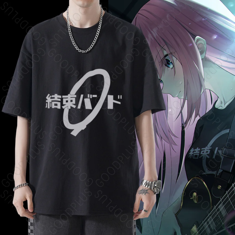 Bocchi The Rock! Anime T-shirt Gotoh Hitori Manga Graphic Men Oversized Cotton Short Sleeve Tee Women Top Summer Couple Clothing