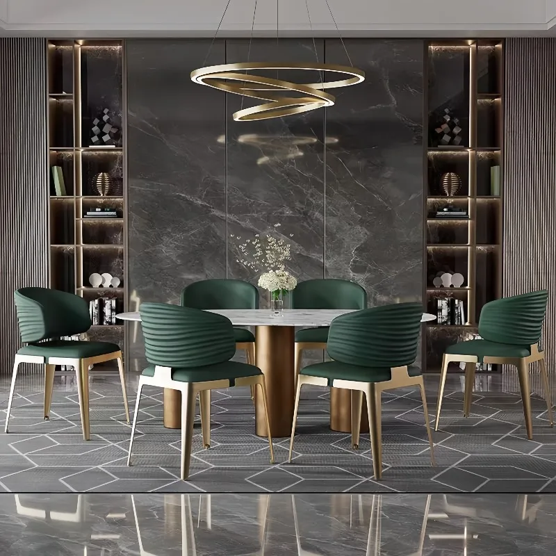 Modern restaurant leather case high-end dining chair luxury wholesale restaurant metal frame chair