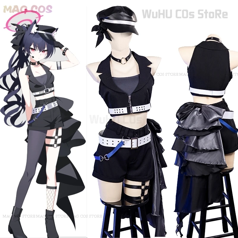 

Kuromii Serika Косплей Костюм Парик Косплей Костюм Сексуальный Идол Синий Архивный Наряд Женщины Хэллоуин Шорты Для Ролевых Игр Черная Игровая Одежда