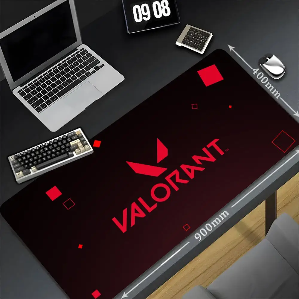 

Коврик для мыши V-Valorants 90x40 см, настольный коврик Xxl, ПК, геймер, игровой компьютер, офисный коврик для мыши, клавиатура