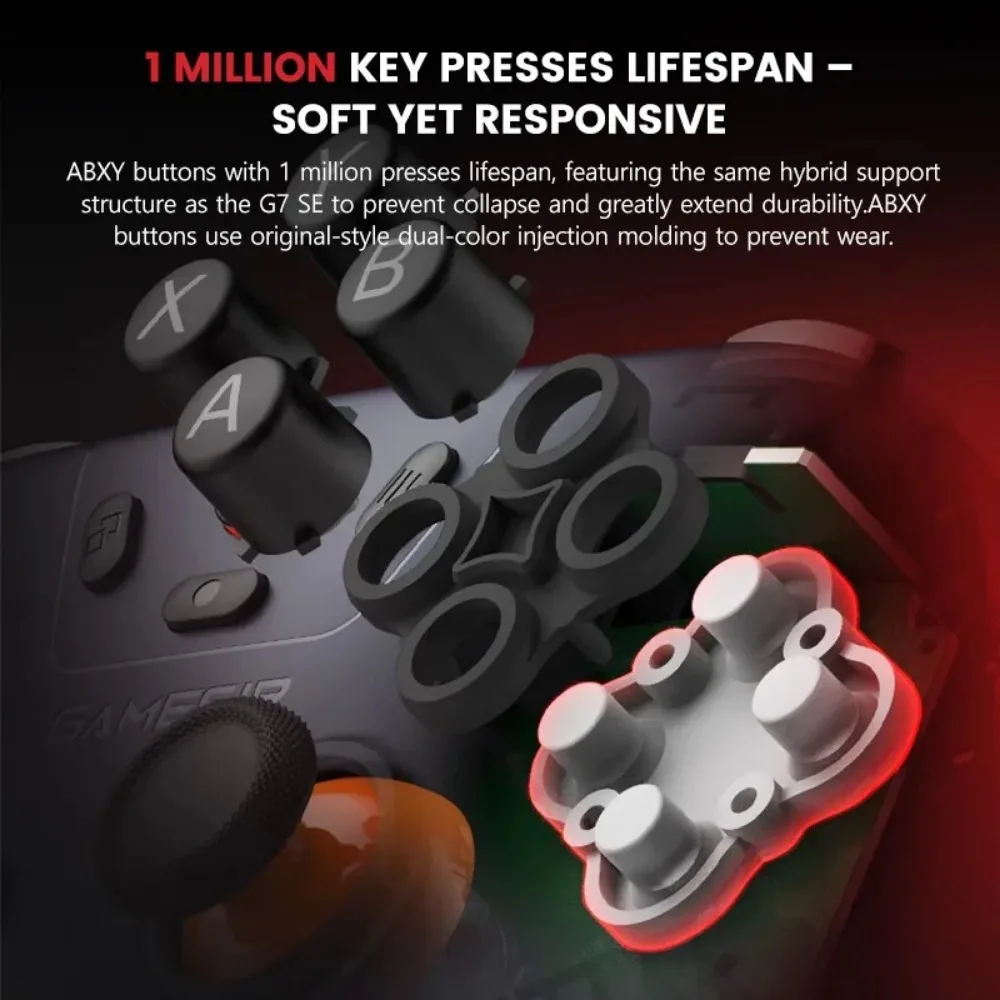 لوحة ألعاب متعددة الوظائف لـ Tesla Hall Joystick أذرع التحكم في ألعاب الفيديو Zero-Drift ABXY أزرار Xbox-Class الاهتزاز Rapid-Fire Gamepad #4