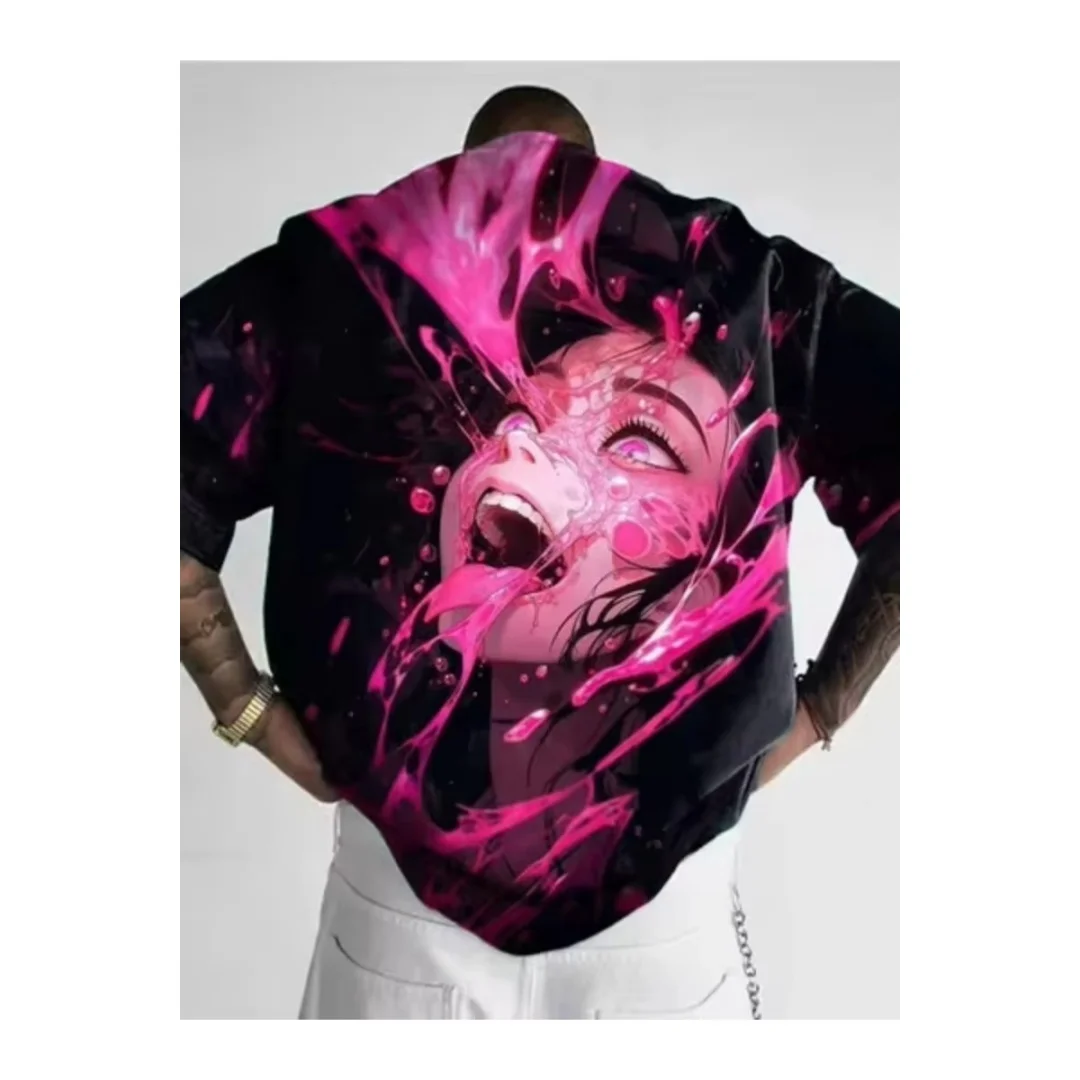 Hip-Hop Cartoon Mädchen Grafik T-Shirt 3D-Druck Sommer Freizeit Trocken schnell Herren T-Shirt Kinderkleidung T-Shirt Y2k Frau