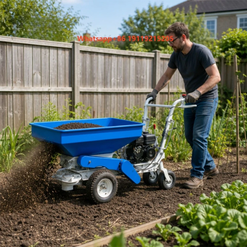 2026 Latest Model 7.5HP Self-Propelled Fertilizer Spreader 400kg Capacity 3-5m Range Hot Selling Spreading Tool