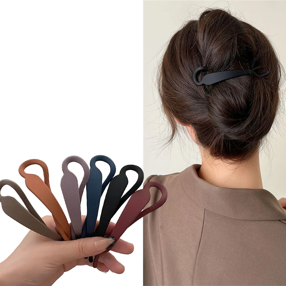 Semplice Twist Hair Clip resina tinta unita tornante per le donne elegante coda di cavallo Clip Fashion Updo Maker Headwear strumenti per lo Styling