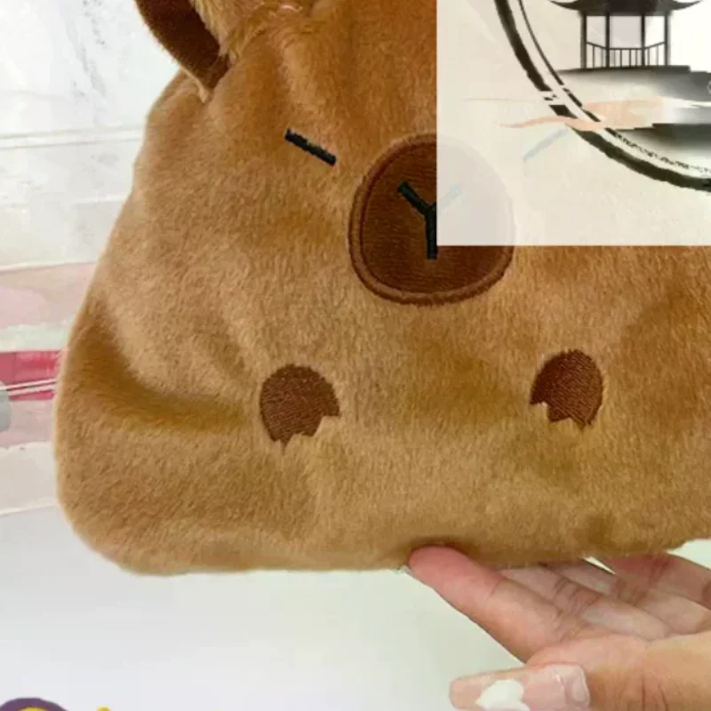 

Cute Cartoon Capybara Cosmetic Pouch Large Capacity Capybara Plush Storage Bags Kawaii Portable Drawstring Storage Bag Gifts