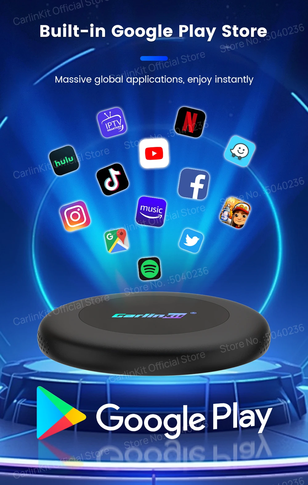 CarlinKit Android 16 Ultra 2 CarPlay Ai Box CQ4390 8G+128GB Bildschirmspiegelung Kabelloses Android Auto Split-Screen FOTA Für Netflix – Detail 9