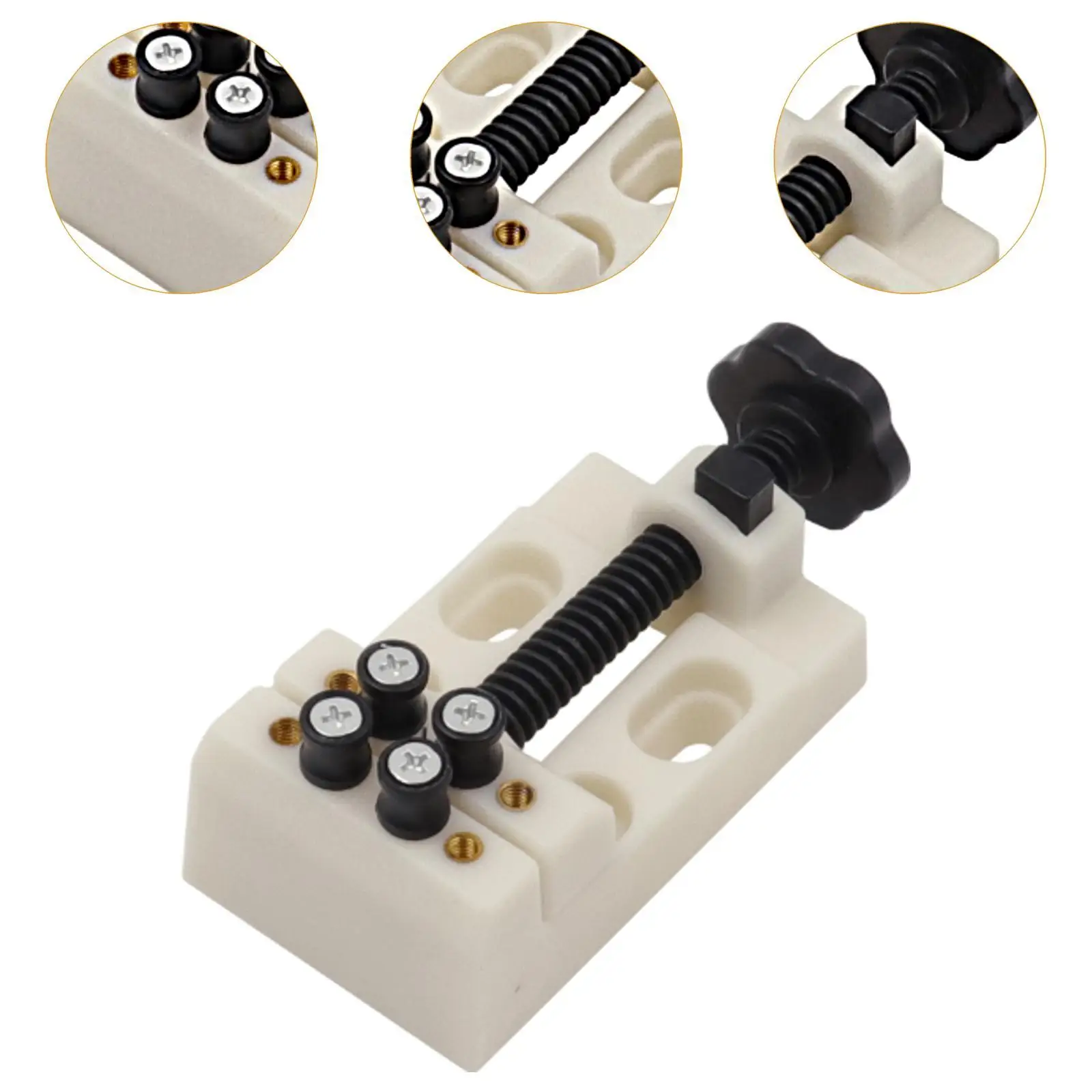 Flat Table Bench Clamp Tool for Woodworking Projects with Eight Hole Versatile Setup