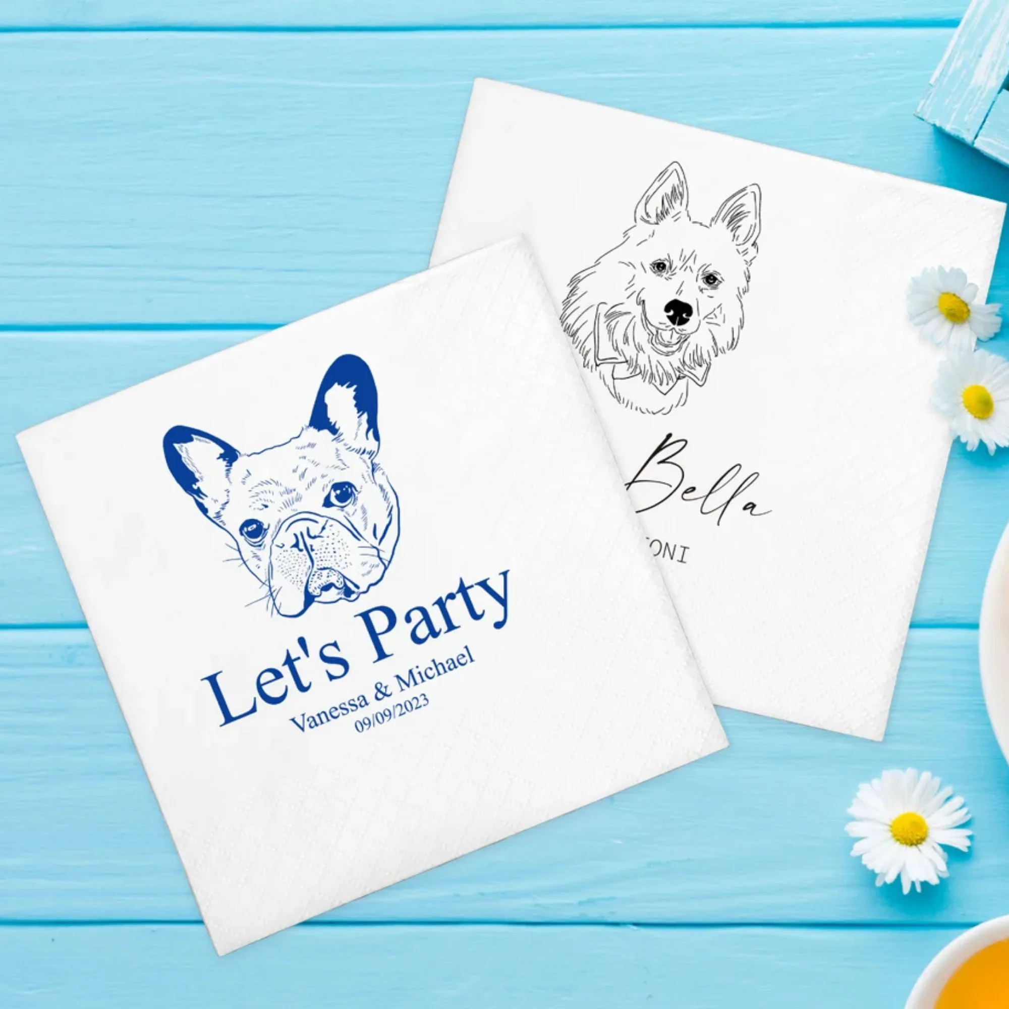 

Personalized Paper Napkins for Wedding Custom Cocktail Napkins of Text Elegent Disposable Napkins,for Baby Shower Hen Party