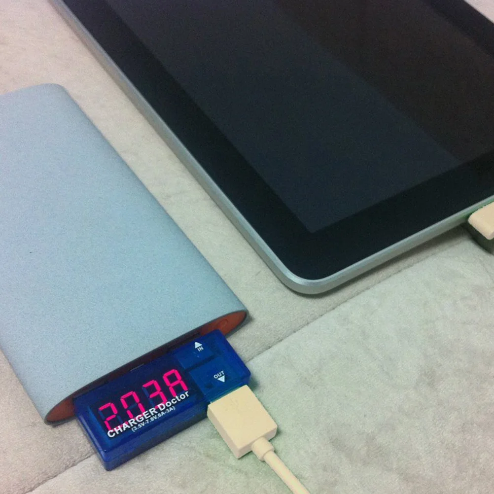 

USB Voltage Current Multimeter Tester Monitor Blue Cover Portable Test Power Voltage