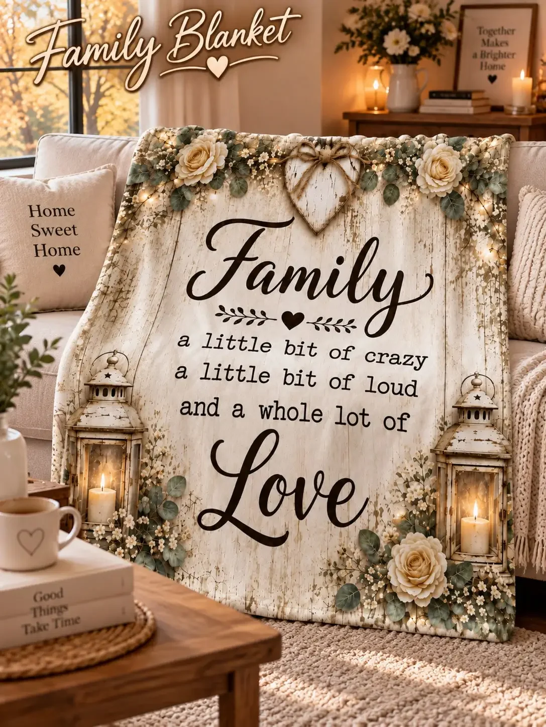 Love Quote Flannel Blankets & Throws Gift Blanket for Holiday Gift Recipient Thanksgiving Christmas Anniversary Birthday Home De