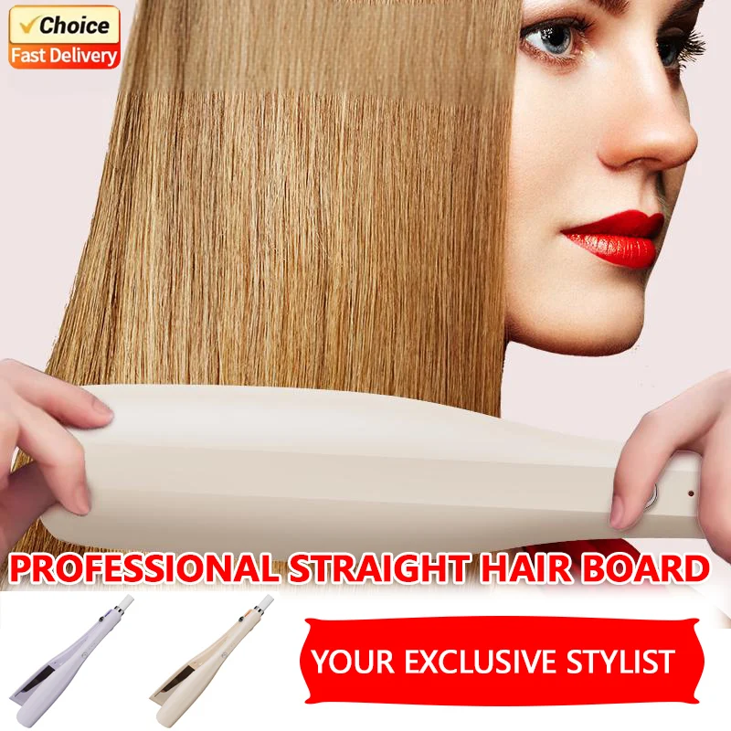 

2025 New Hair Straightener Curler Dual Purpose Women Girls Anti Scald Fast Heating Styling Iron All Hair Types Travel Size