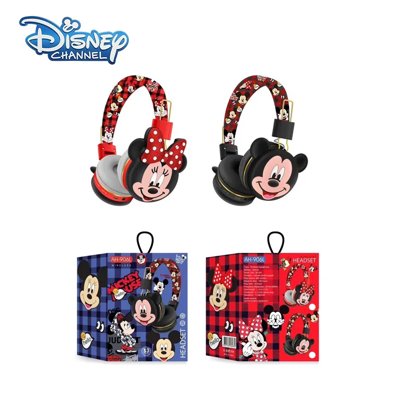 New Disney AH-906L Mickey Mini Wireless Bluetooth Earphones with High Appearance and Portable New Headwear Bluetooth Earphones