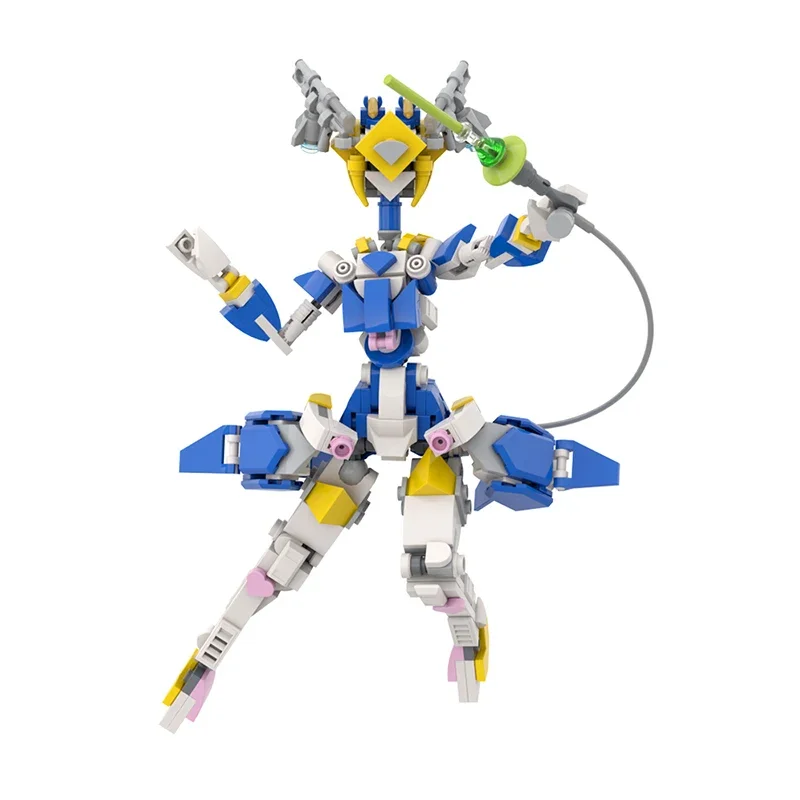 MOC Girl Singer Robot Mobile Suit Girl Female Robot Angel Mech Building Blocks Set Toys for Adults Collection