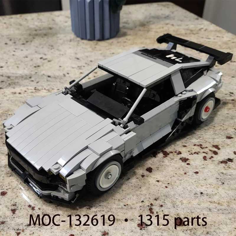 

1315parts Supercar Racing Car MOC-132619 Building Blocks 1:16 scale Vision 74 Technology Bricks DIY Assembly Toy Vehicles Models