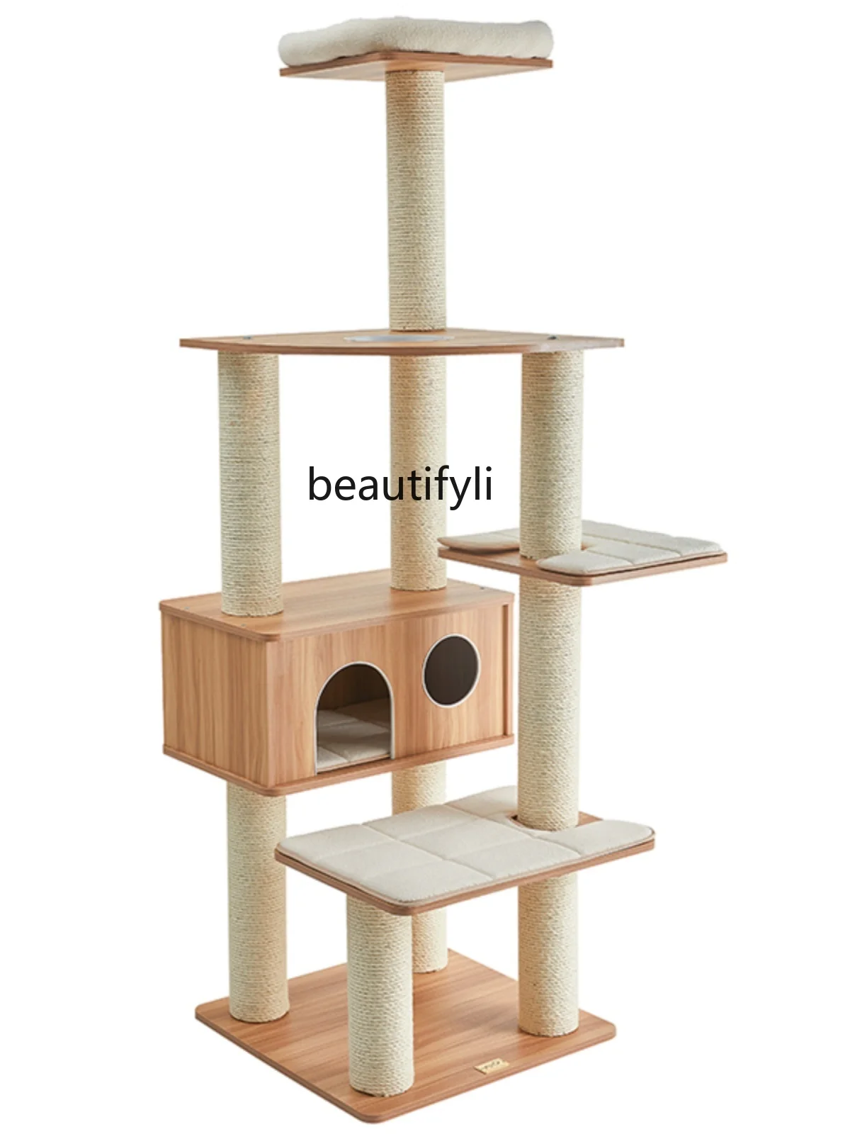 

Cat Climbing Frame Wooden Large Luxury Solid Wood Cat Tree Cat Climber Integrated Tianzhu Jumping Platform